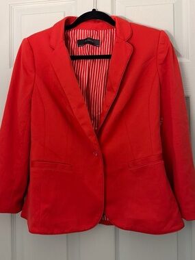 The Limited Red Single-Button Tailored Blazer